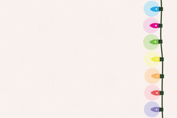 Colorful Christmas String Lights Graphics