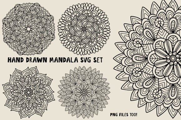 Hand Drawn Mandala Graphics for Local Branding