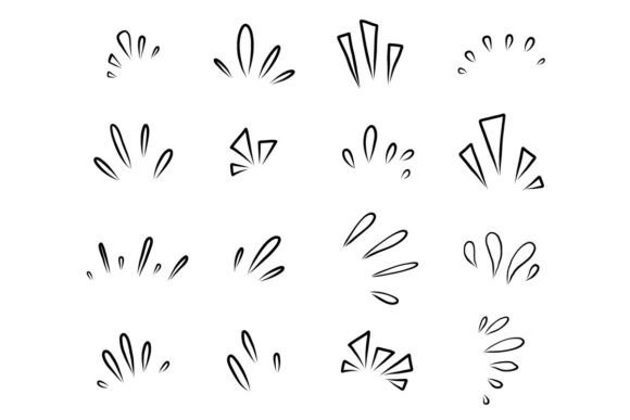Hand Drawn Splash Burst Graphics for Dynamic Design