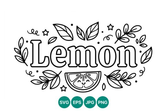 Lemon Line Art Graphics & Illustrations