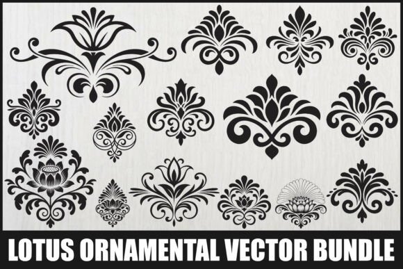 LOTUS ORNAMENTAL VECTOR BUNDLE