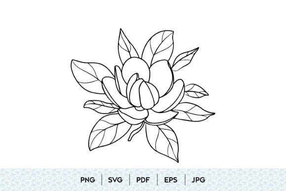 Magnolia Flower Bloom SVG for Modern Branding