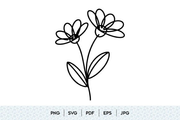 Minimal Daisy Flower SVG: Clean Graphics & Illustrations
