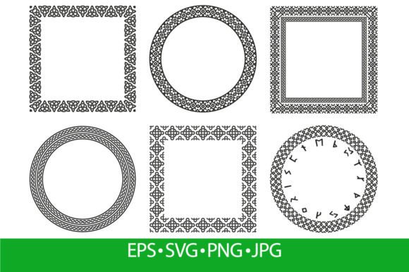 Nordic Rune Frames Graphics for Editorial Design