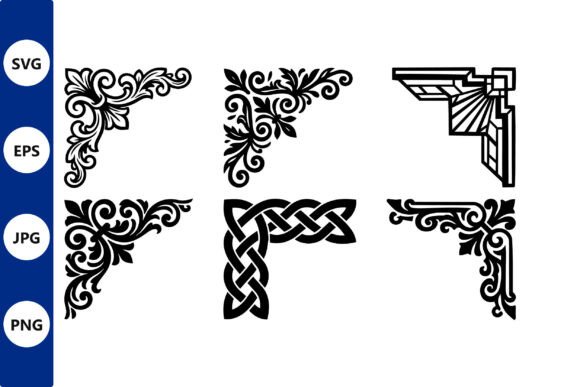 Ornamental Corners Set: A Graphic Design Asset for Modern Branding