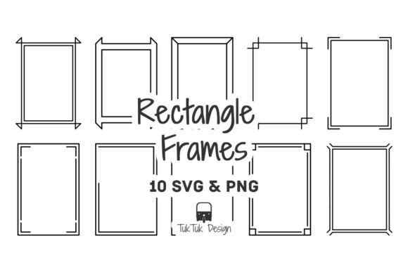 Rectangle Frames Border SVG PNG: Graphics & Illustrations for Editorial Polish