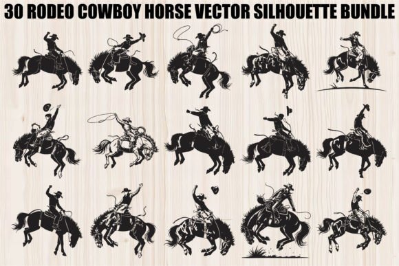 Rodeo Cowboy Horse Graphics