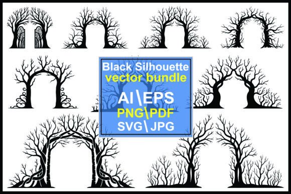 Silhouette Tree Arches and Gates Bundle Graphics
