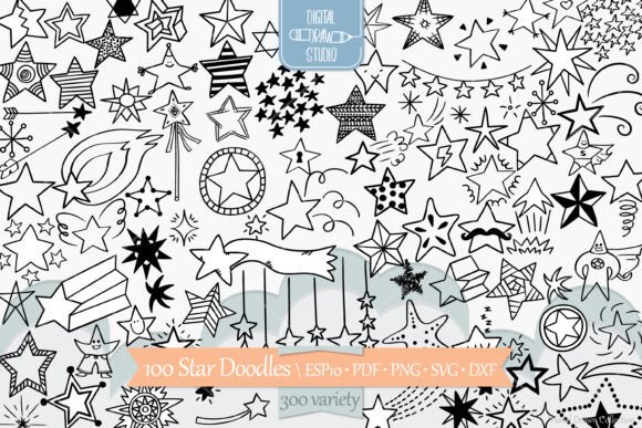 Star Doodles Constellation Garland Graphics
