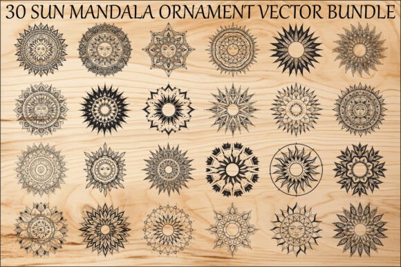 Sun Mandala SVG Bundle: Graphics & Illustrations for Warm, Intentional Branding