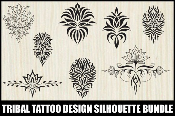 Tribal Tattoo Vector Design Bundle: Graphics & Illustrations