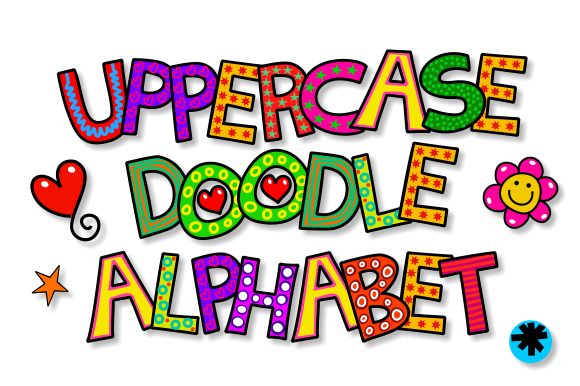 Uppercase Doodle Alphabet Set 1: Graphics & Illustrations for Handmade Brands