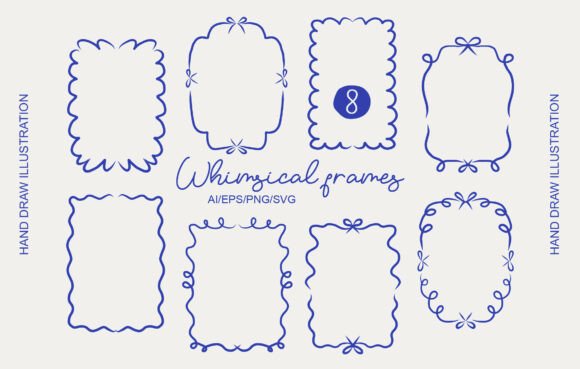 Whimsical Hand Draw Frames Clipart Set: Graphics & Illustrations