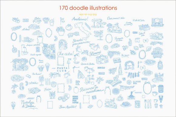 Whimsy Italian Journey Graphics for Crafting